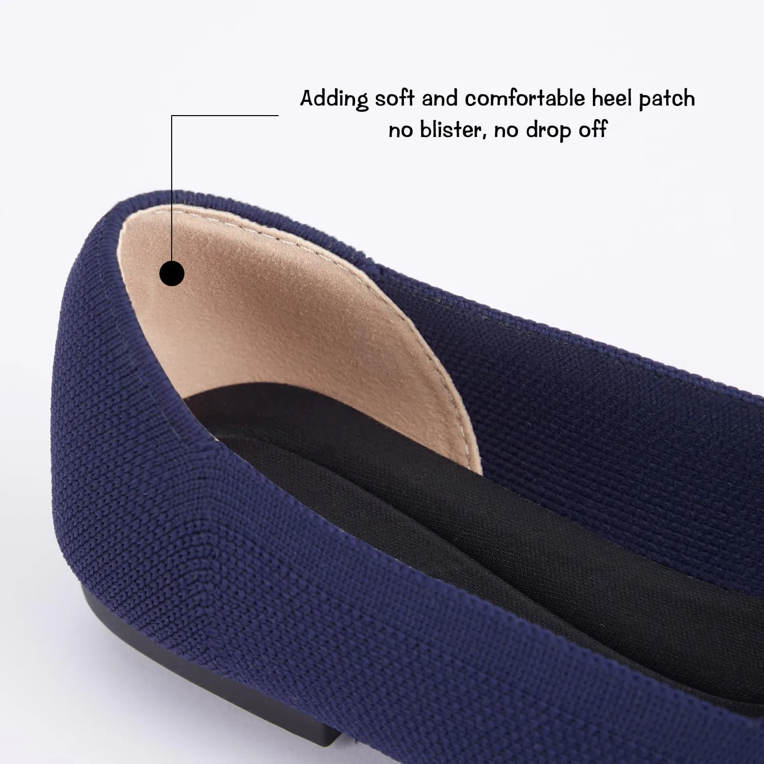 Women's Ballet Flat Shoes Knit Dress Shoes Pointed Toe Flats Comfort Slip on Walking Flats Foldable Soft Shoes