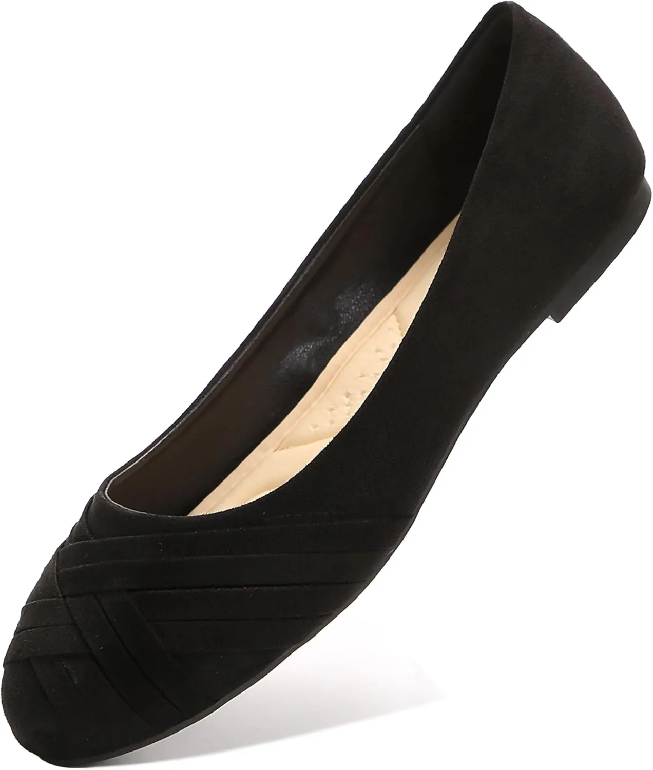 Women's Ballet Flats Shoes, Round Toe Comfort Light Weight Slip-On Dress Shoes