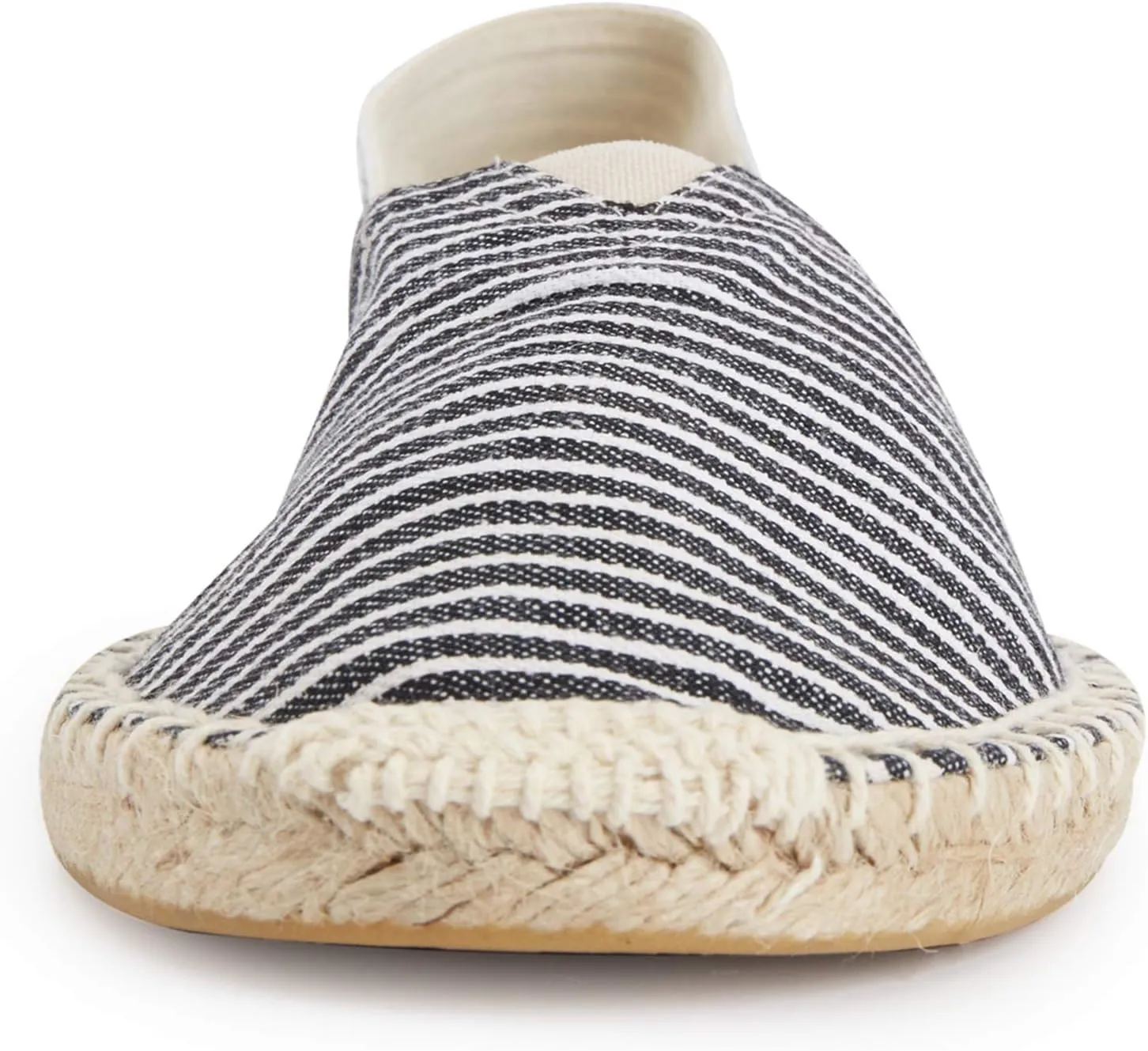Women's Breathable Canvas Stripe Slip on Flat Espadrilles
