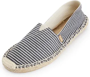 Women's Breathable Canvas Stripe Slip on Flat Espadrilles