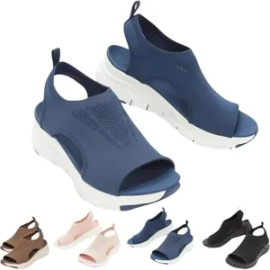 Women's Breathable Orthopedic Sandals Walking Slip on Comfortable Tennis Shoes Summer Waterproof Open Toe Hiking Outdoor Sandals
