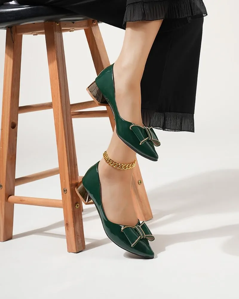 Women's Chunky Closed Toe Low Block Heels Work Pumps Comfortable Dress Wedding Shoes for Party Office
