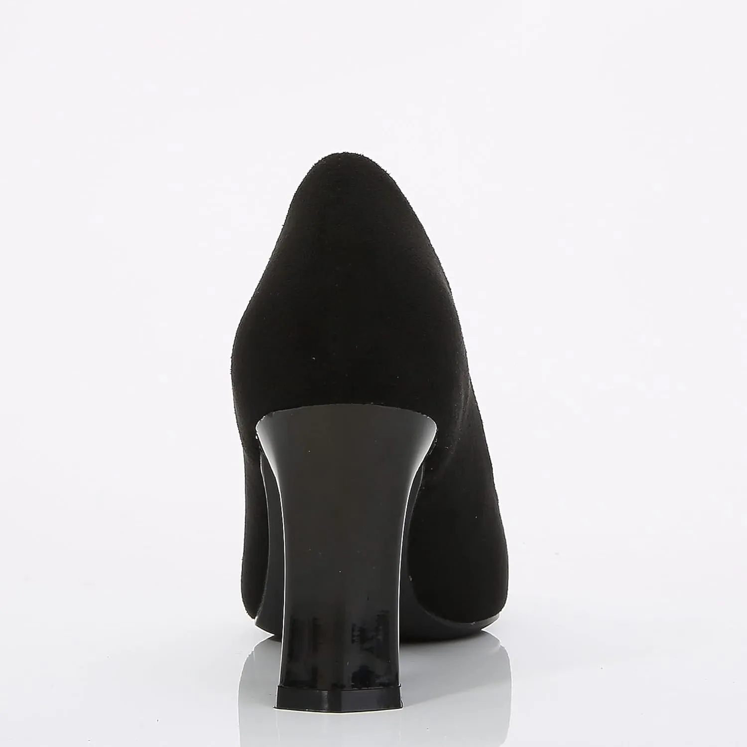 Women's Closed Pointed Toe Chunky Block High Heels Slip On Office Wedding Dress Pumps Shoes for Women 3 Inches