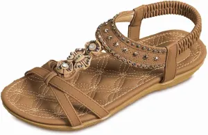 Women's Comfortable Slip On Sandals Everyday Wear Breathable Flat Summer Beach Shoes Casual Open Toe Slide