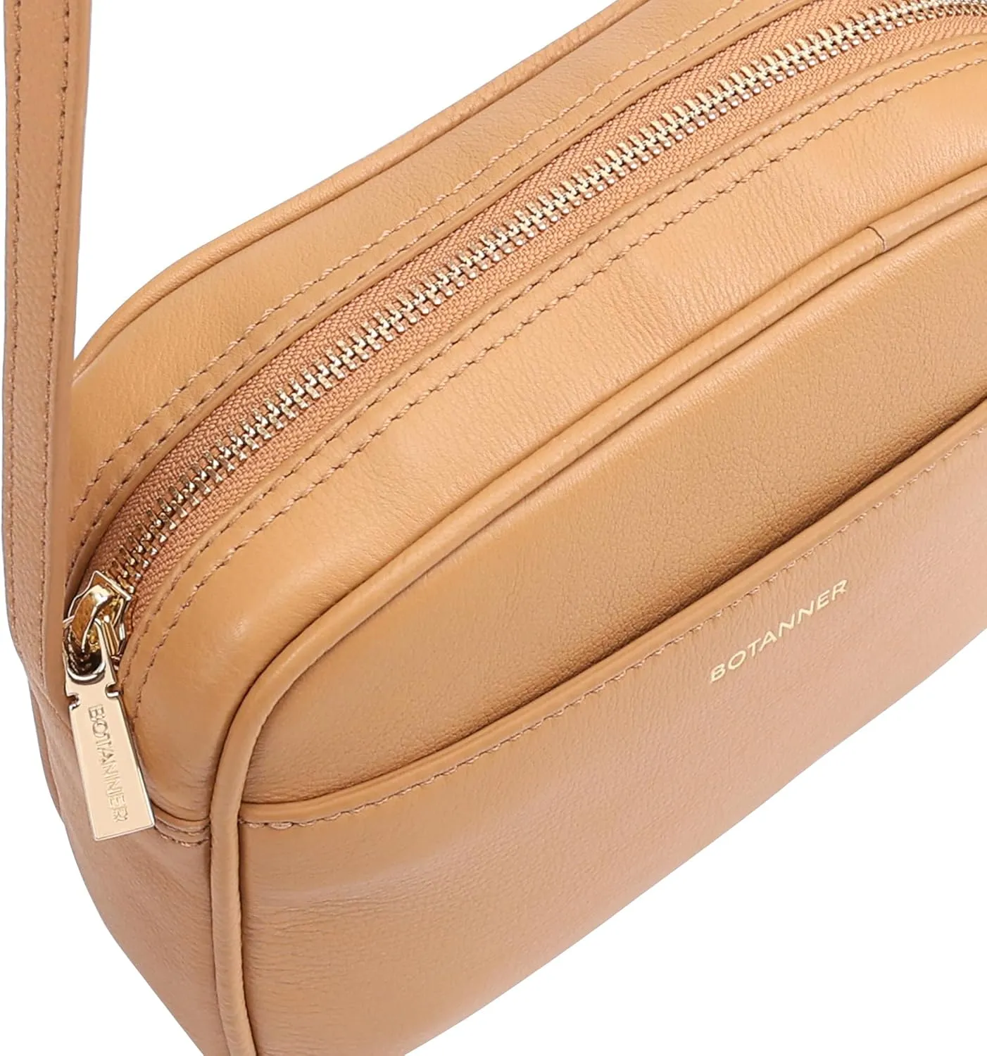 Women's Elegant Genuine Leather Crossbody Bag - Versatile Design, Adjustable Strap, Top Zip Closer, Light & Chic