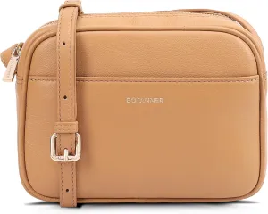Women's Elegant Genuine Leather Crossbody Bag - Versatile Design, Adjustable Strap, Top Zip Closer, Light & Chic