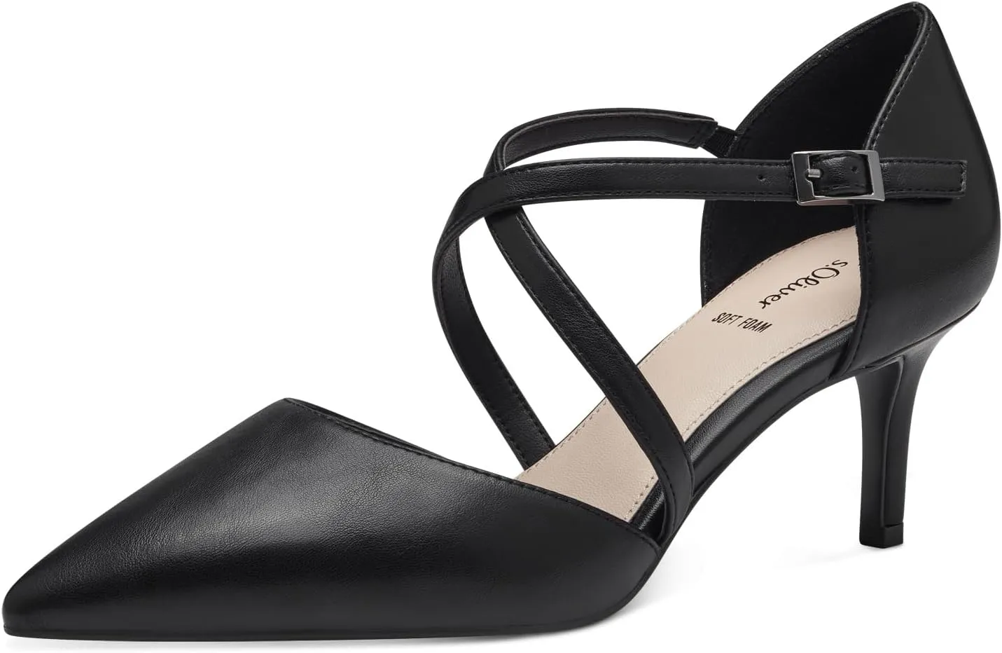 Women's Elegant Pointed Toe Pumps with Straps