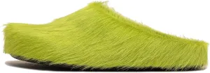 Women's Haired Fur Mules Round Toe Calf Hair Footbed Clogs Comfortable Casual Fall Mule Shoes