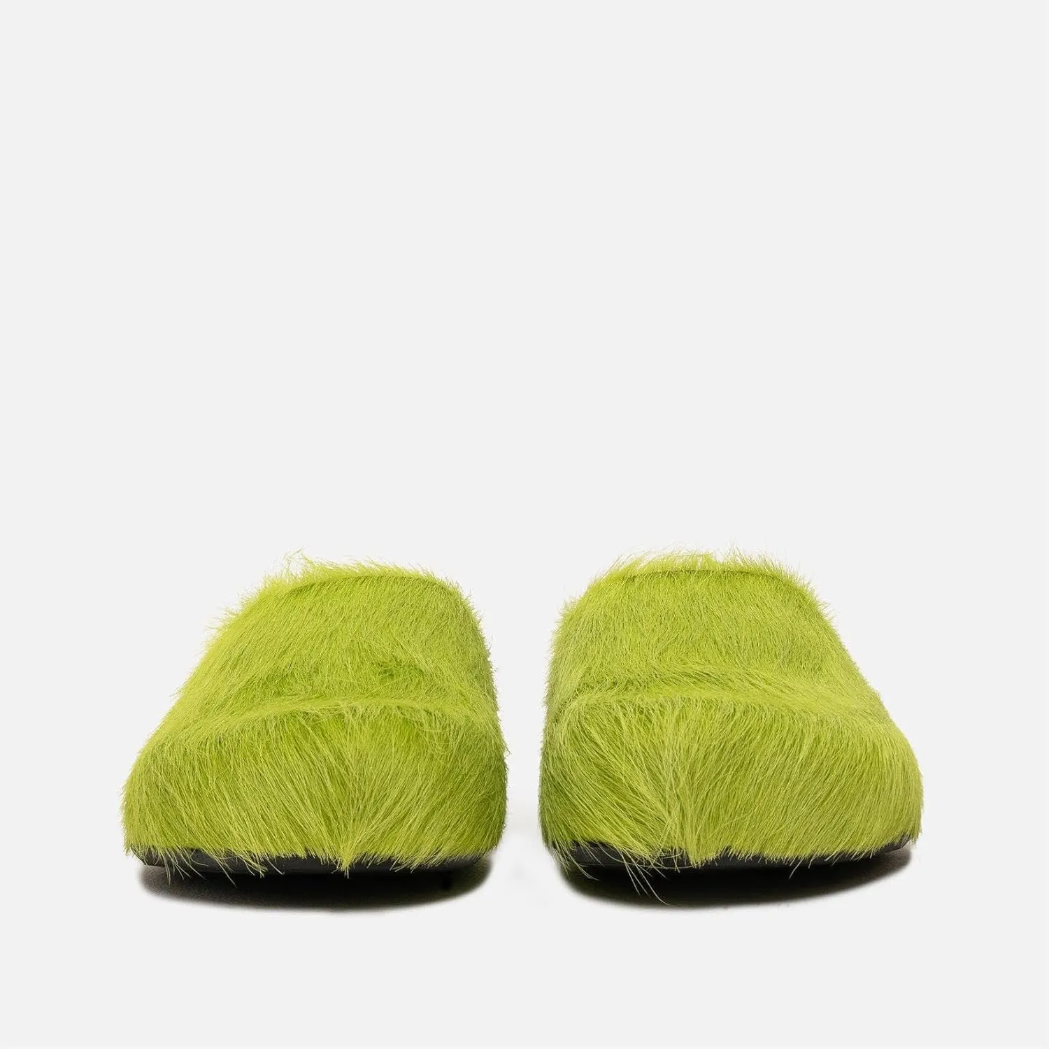 Women's Haired Fur Mules Round Toe Calf Hair Footbed Clogs Comfortable Casual Fall Mule Shoes