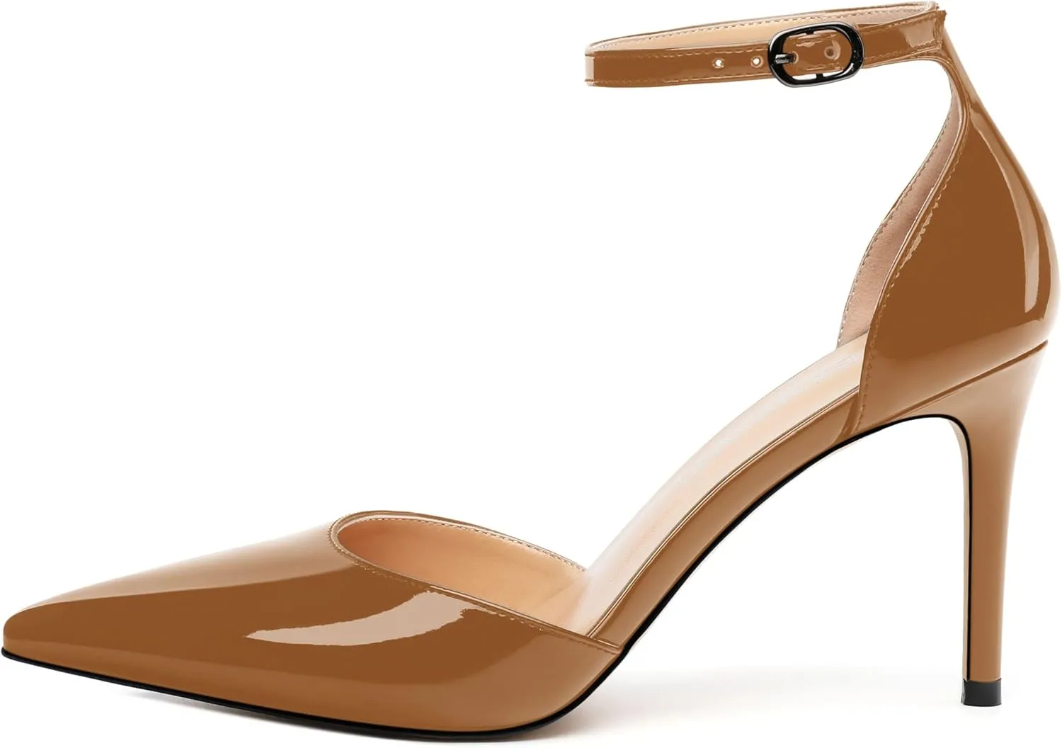Women's High Heel Pointed Toe Shallow Mouth Single Shoes,Elegant and Charming Ankle Strap Wrap Heel Pumps,Party,Wedding,Dating,Banquet Dress Shoes