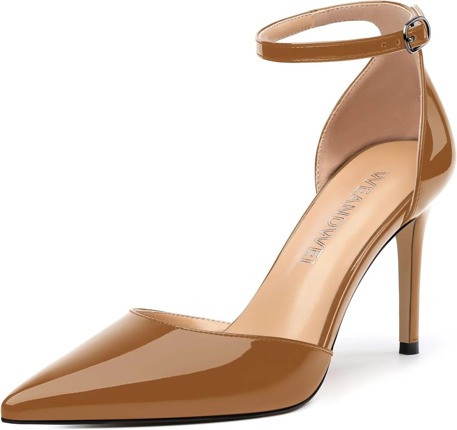Women's High Heel Pointed Toe Shallow Mouth Single Shoes,Elegant and Charming Ankle Strap Wrap Heel Pumps,Party,Wedding,Dating,Banquet Dress Shoes