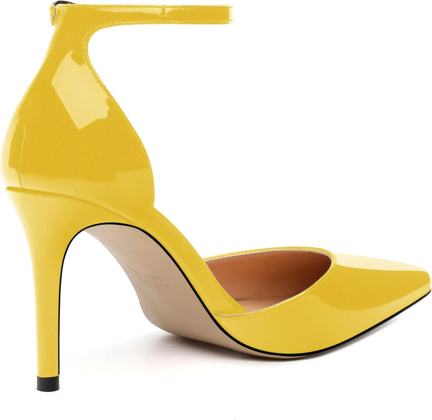 Women's High Heel Pointed Toe Shallow Mouth Single Shoes,Elegant and Charming Ankle Strap Wrap Heel Pumps,Party,Wedding,Dating,Banquet Dress Shoes