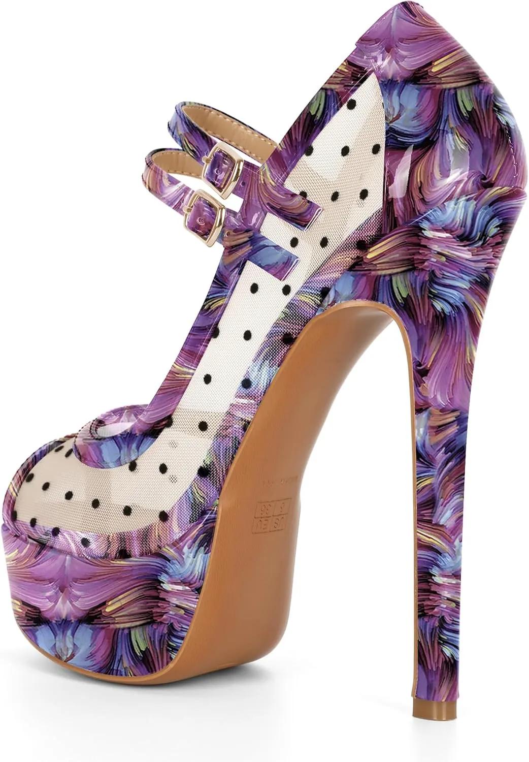 Women's High Heel Pumps Peep Toe Pumps for Women Platform Heels Stiletto Heel Mesh Heels 5.5 Inch Heel