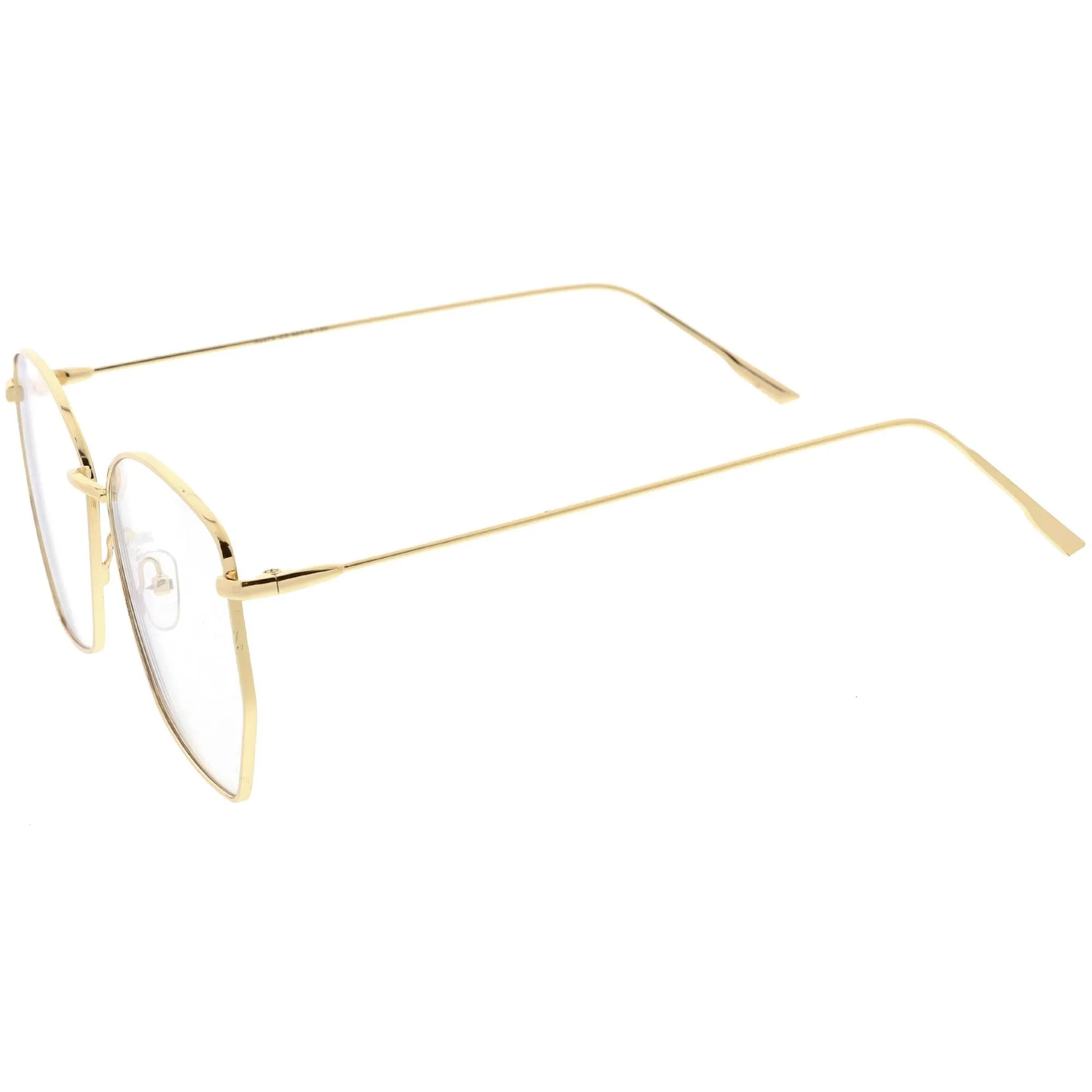 Women's Modern Geometric Thin Metal Blue Light Glasses C968