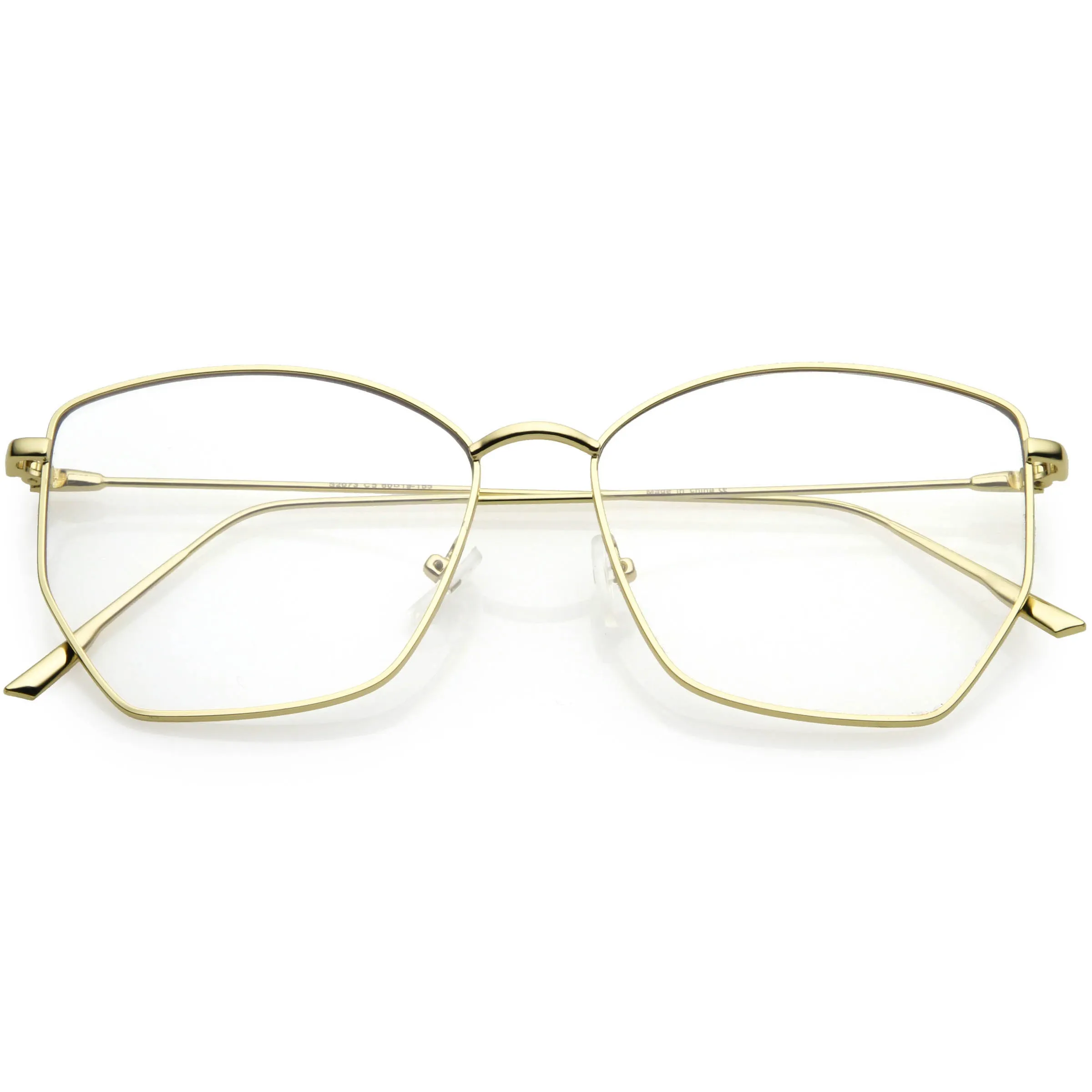 Women's Modern Geometric Thin Metal Blue Light Glasses C968