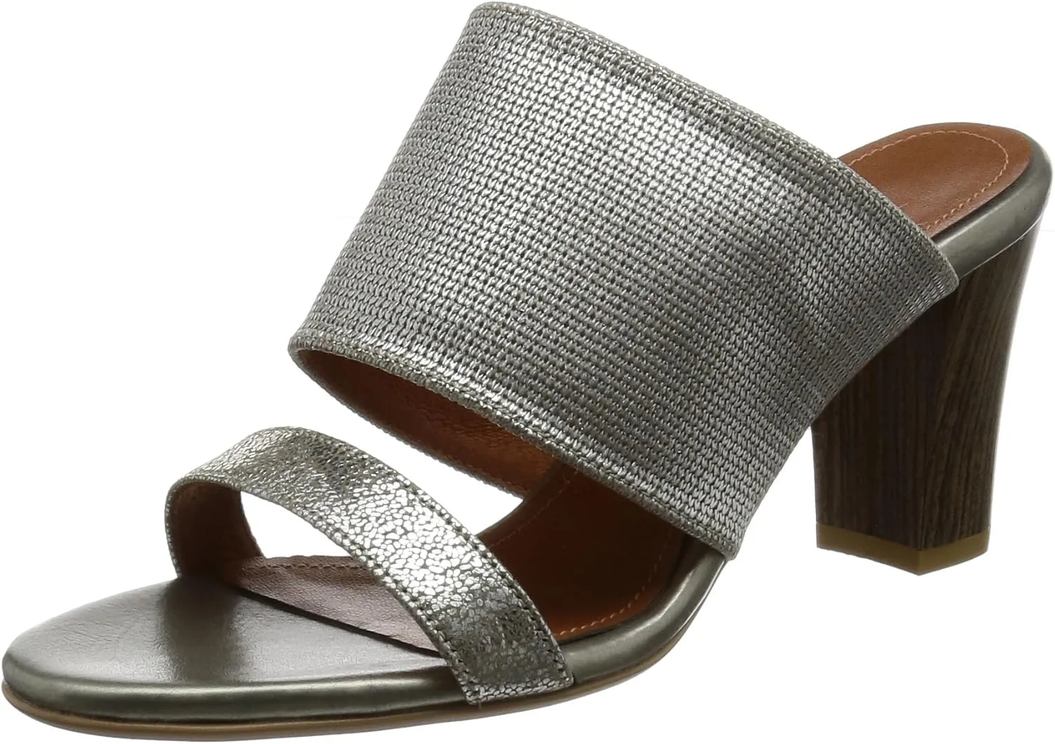 Women's Mule, Silver Fabric, 23.0 cm E