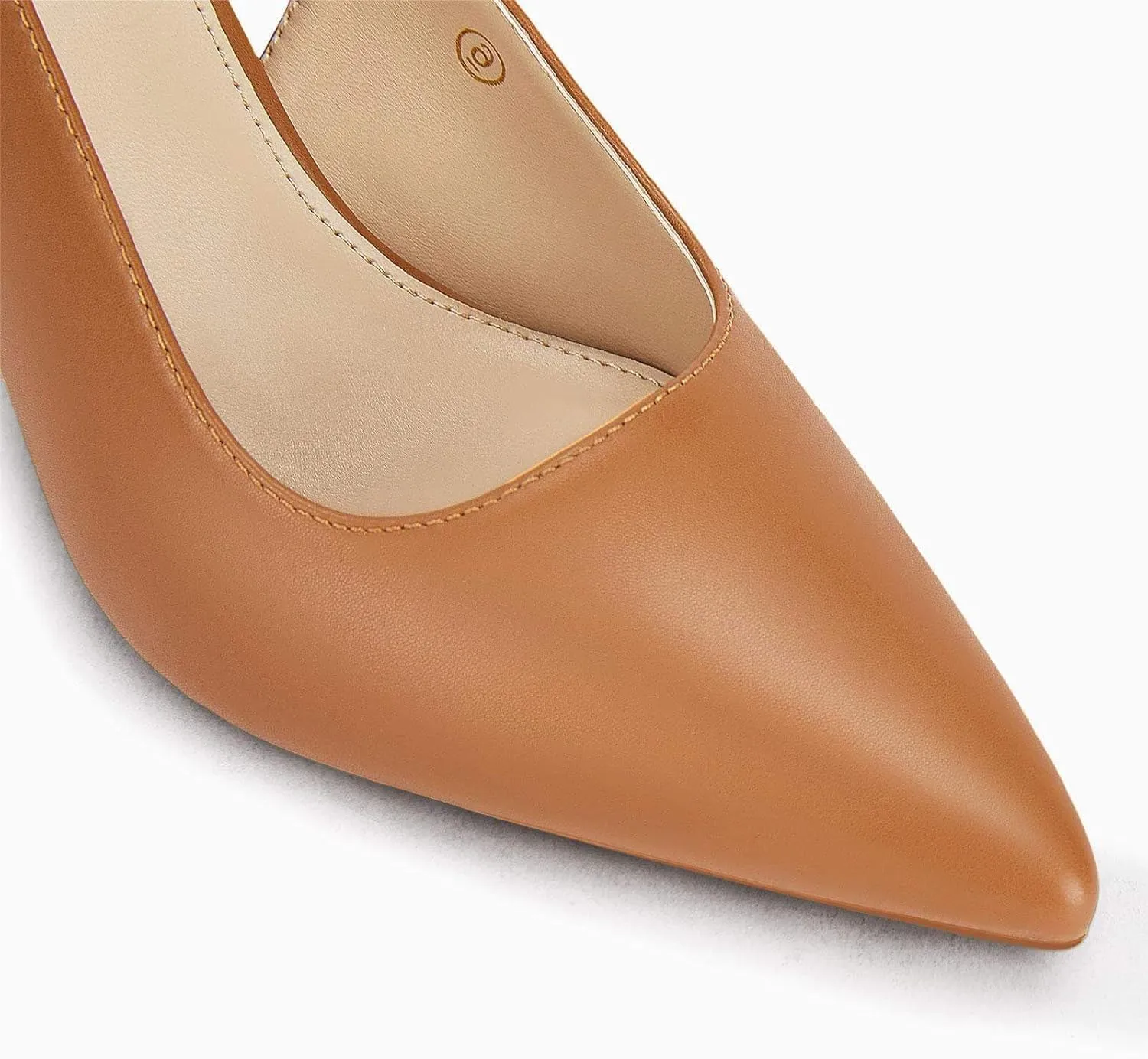 Women's Pointed Toe Block Heel Pumps Slingback Chunky Heel Slip On Work Party Dress Shoes