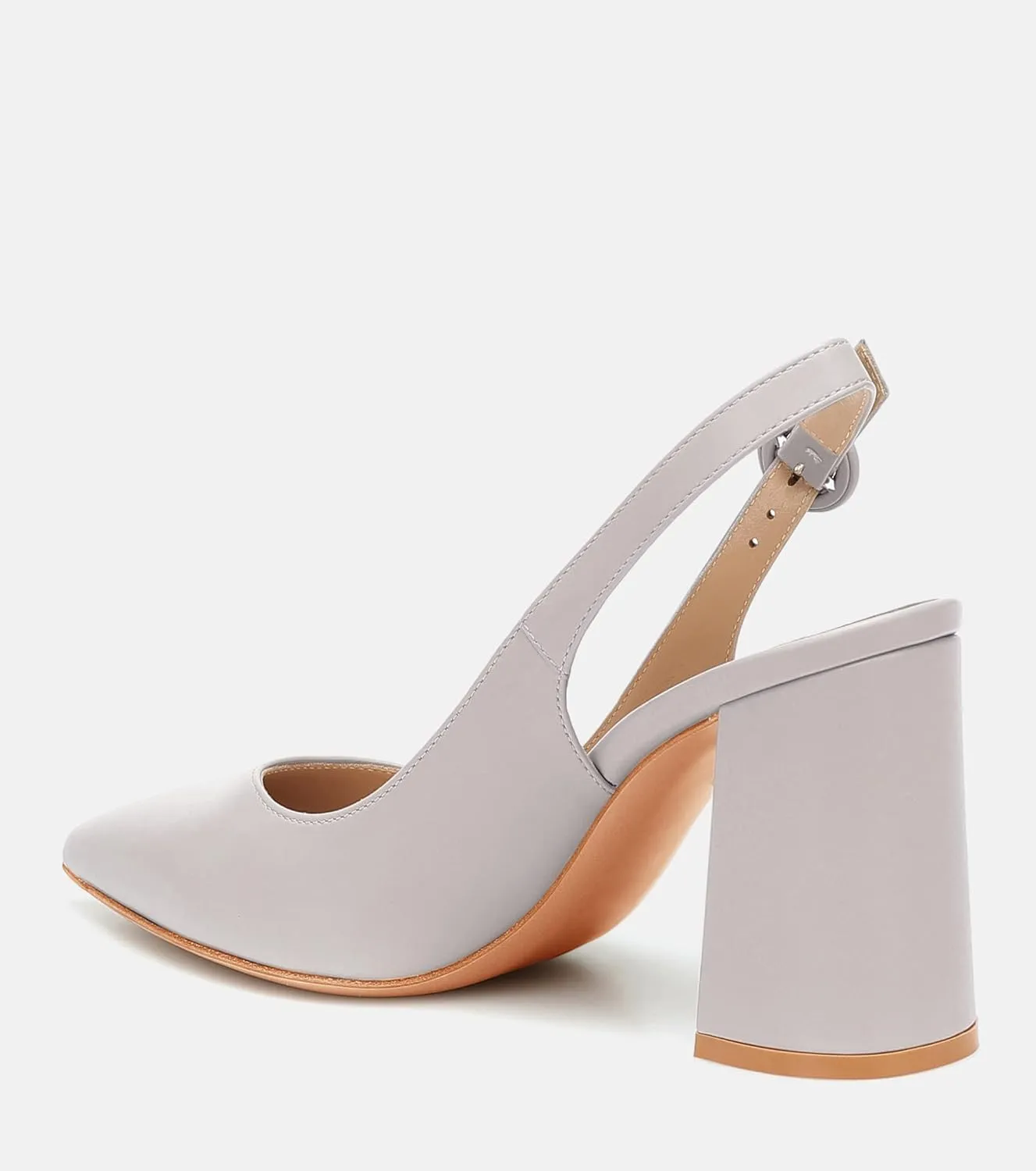 Women's Pointed Toe Block Heel Pumps Slingback Chunky Heel Slip On Work Party Dress Shoes