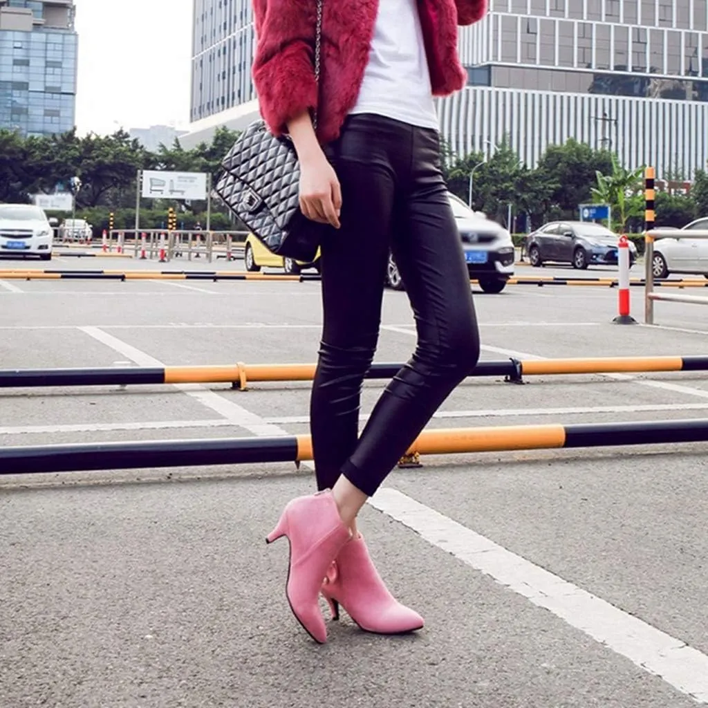 Women's Pointed Toe Dressy Ankle Booties Fashion Bow Kitten Low Heel Comfort Elegant Short Boots