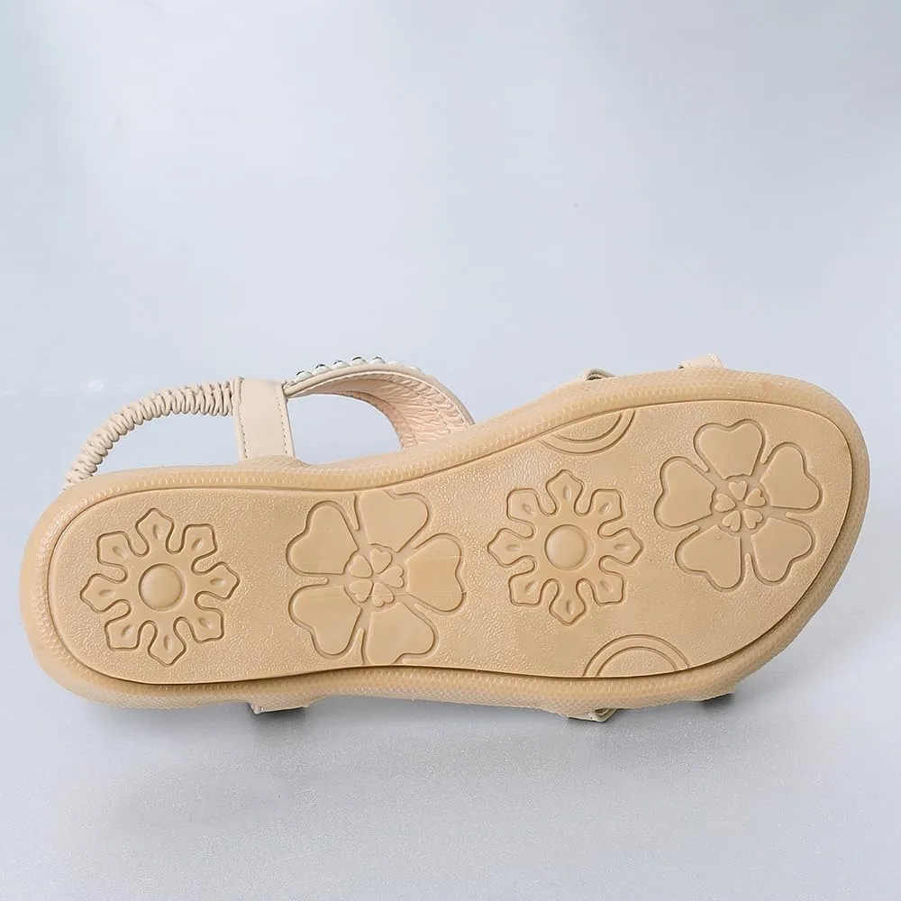 Womens Sandals Flat Dressy Summer Sandals for Women Open Toe Bohemian Casual Beach Shoes