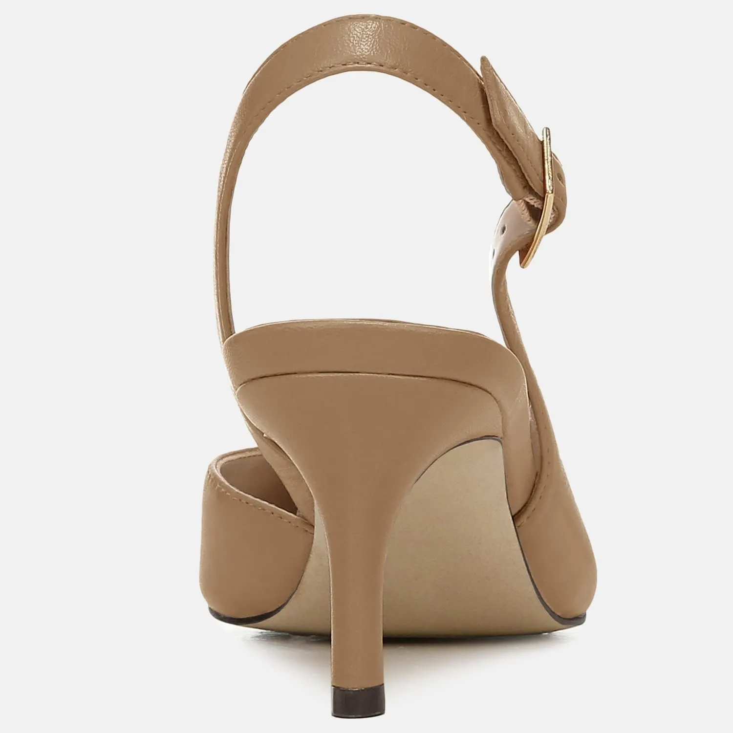 Womens Slingback Heels Low Kitten Pumps Pointed Toe Stiletto Elegant Office Dress Shoes