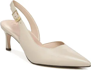 Womens Slingback Heels Low Kitten Pumps Pointed Toe Stiletto Elegant Office Dress Shoes