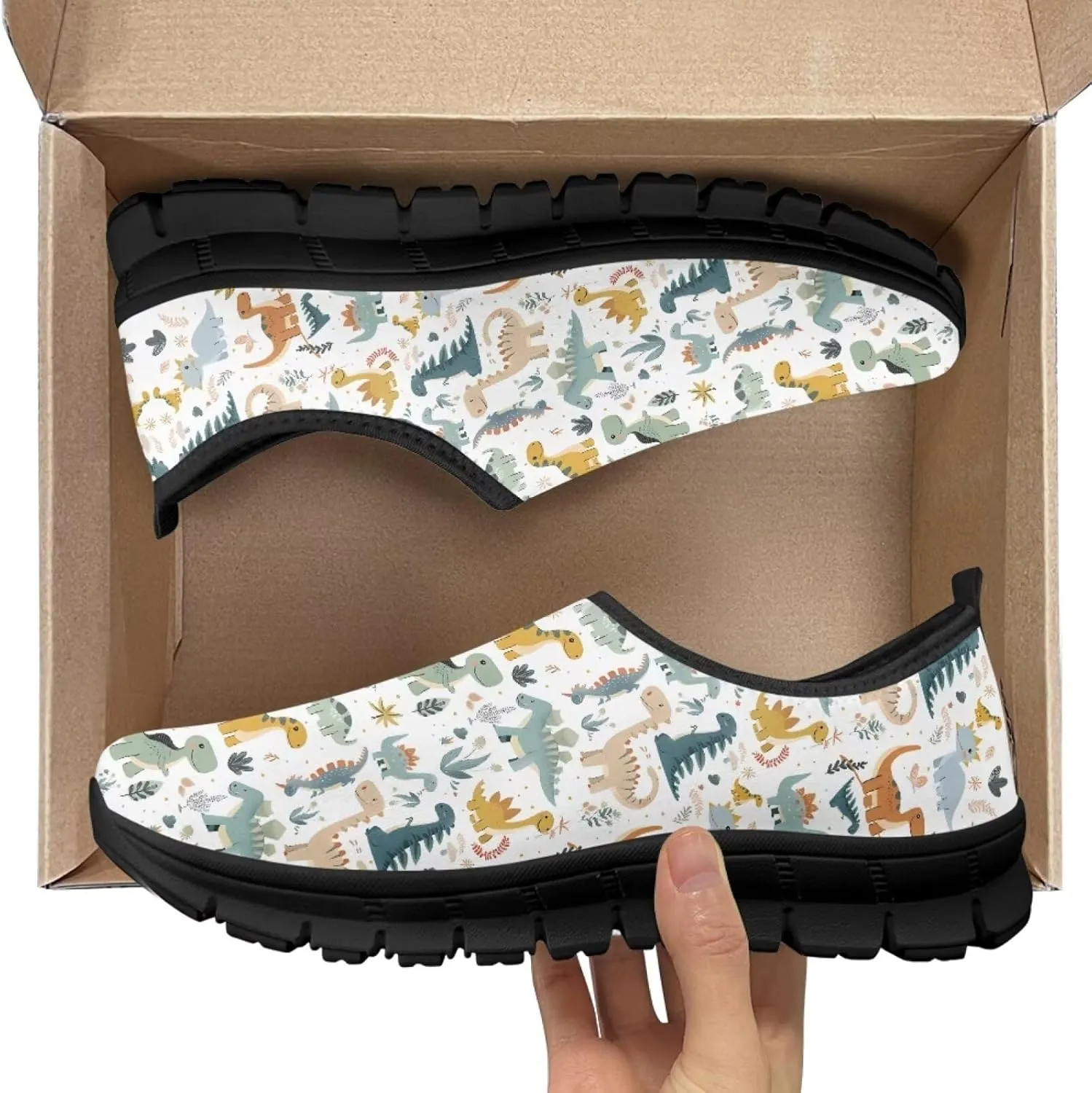 Women's Slip On Shoes Casual Low Top Flat Sneakers Non-Slip Comfort Breathable Footwear for Walking Tennis