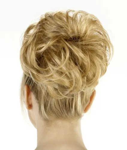Womens Synthetic Hairpiece ''Swirly''-Hot Cocoa: light hi-lighted golden brown