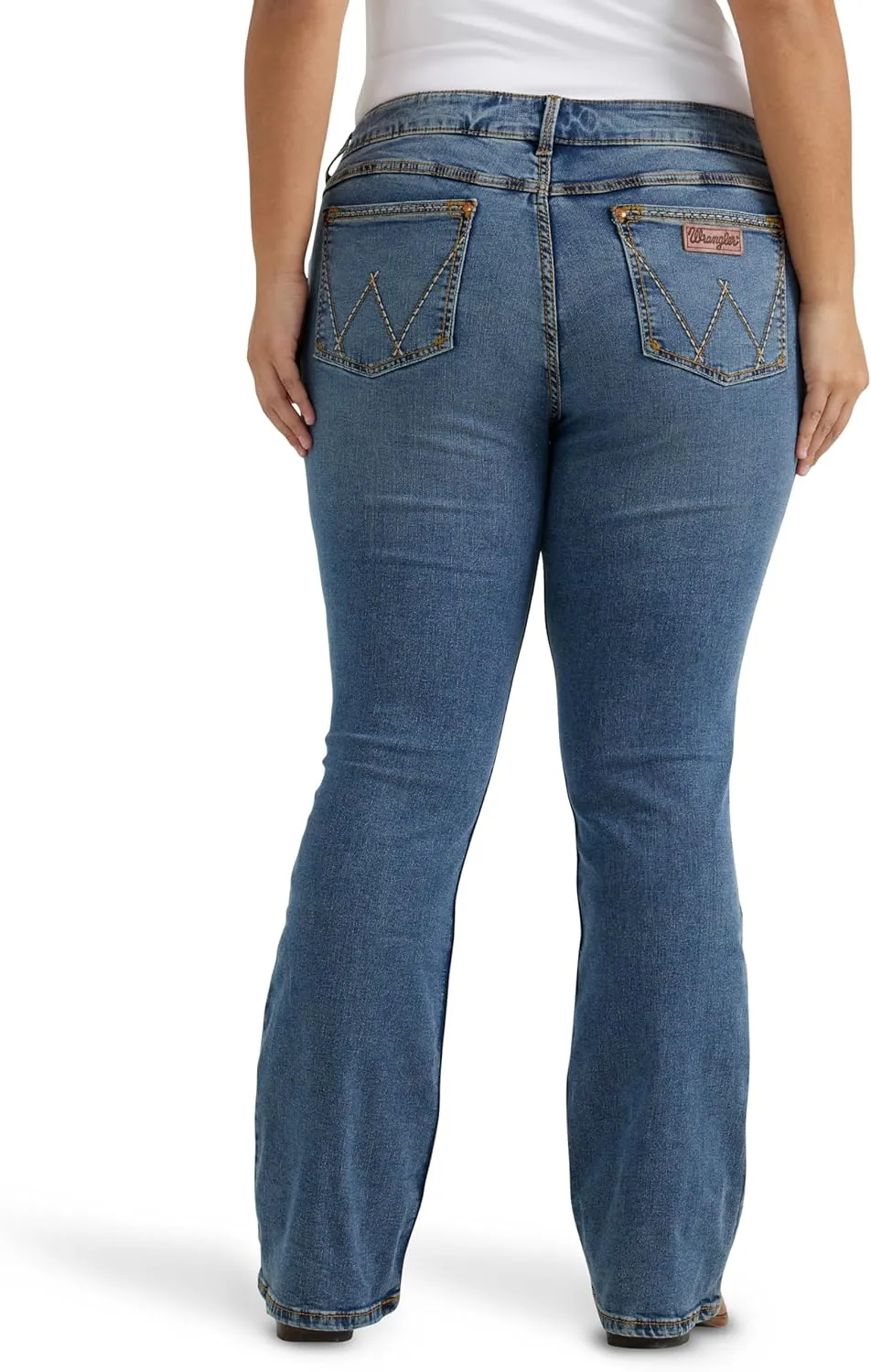 Wrangler Women's Retro Mae Plus Size Mid Rise Stretch Boot Cut Jean
