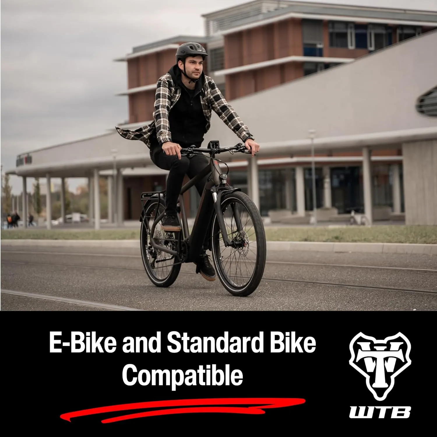 WTB Groov-E Urban Bike Tire, Wire Bead Tire, Available with or Without Flat Guard, Reflective Strip, for E-Bikes & Standard Bikes, Puncture Resistant, Water Channeling Grooves
