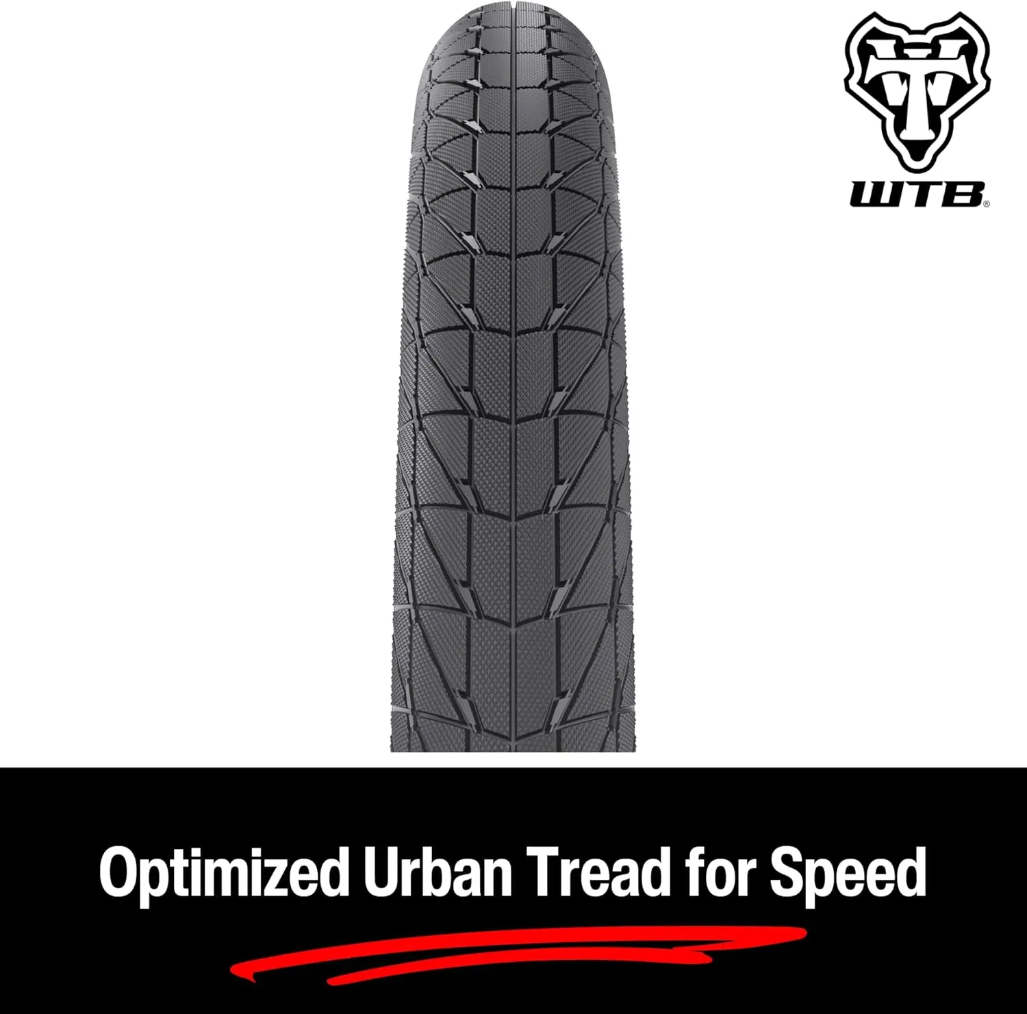 WTB Groov-E Urban Bike Tire, Wire Bead Tire, Available with or Without Flat Guard, Reflective Strip, for E-Bikes & Standard Bikes, Puncture Resistant, Water Channeling Grooves
