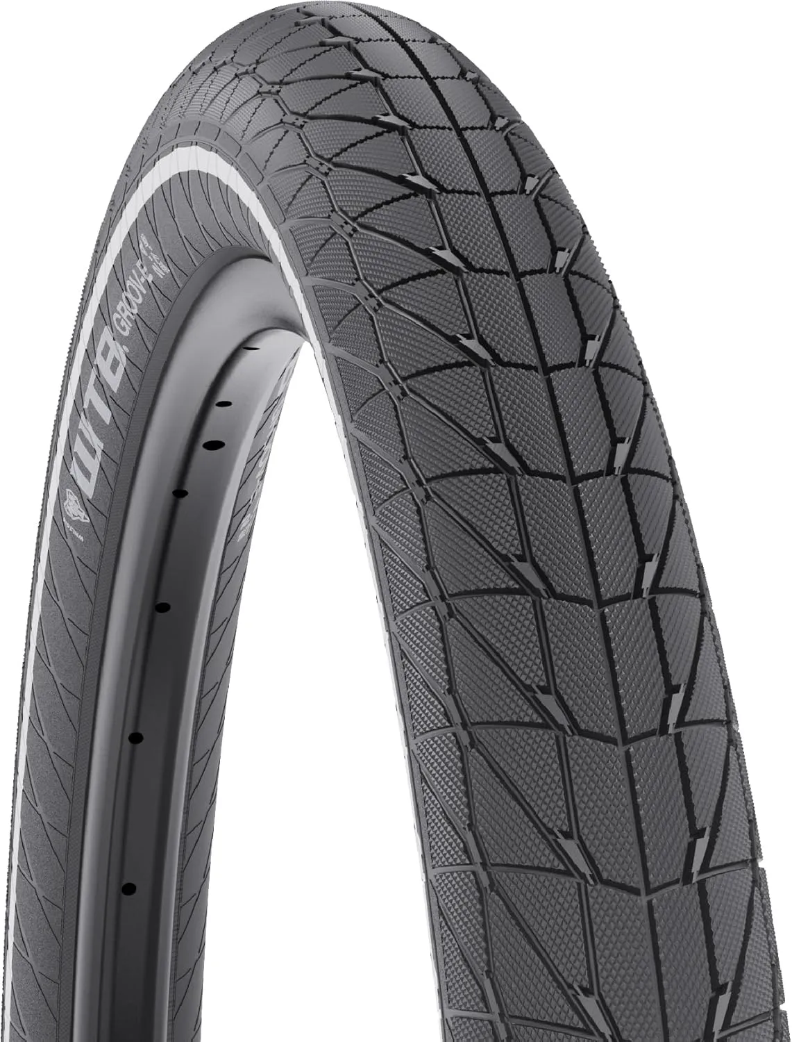 WTB Groov-E Urban Bike Tire, Wire Bead Tire, Available with or Without Flat Guard, Reflective Strip, for E-Bikes & Standard Bikes, Puncture Resistant, Water Channeling Grooves