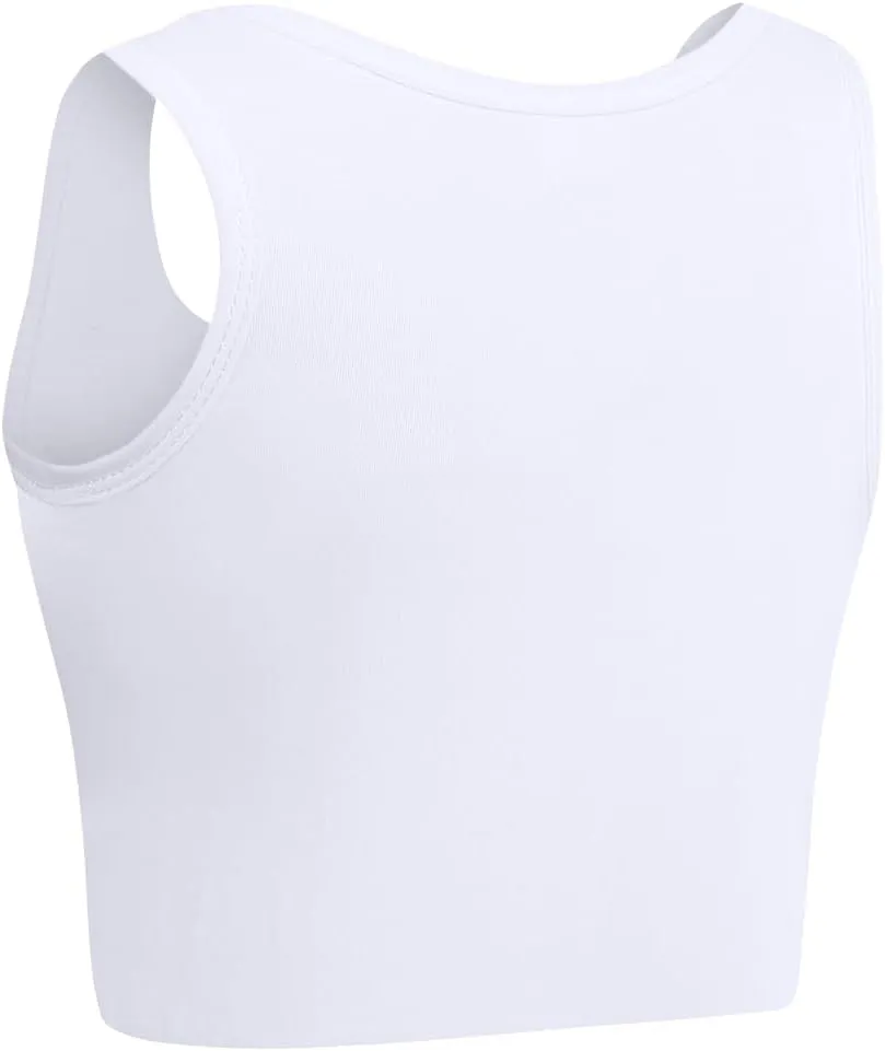 XUJI Transgender FTM Breathable Cotton Elastic Band Colors Chest Binder Tank Top (M-6XL)