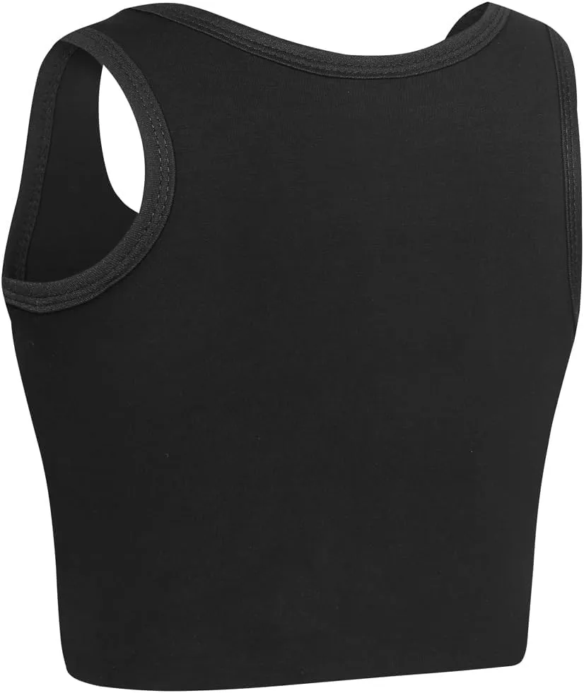 XUJI Transgender FTM Breathable Cotton Elastic Band Colors Chest Binder Tank Top (M-6XL)