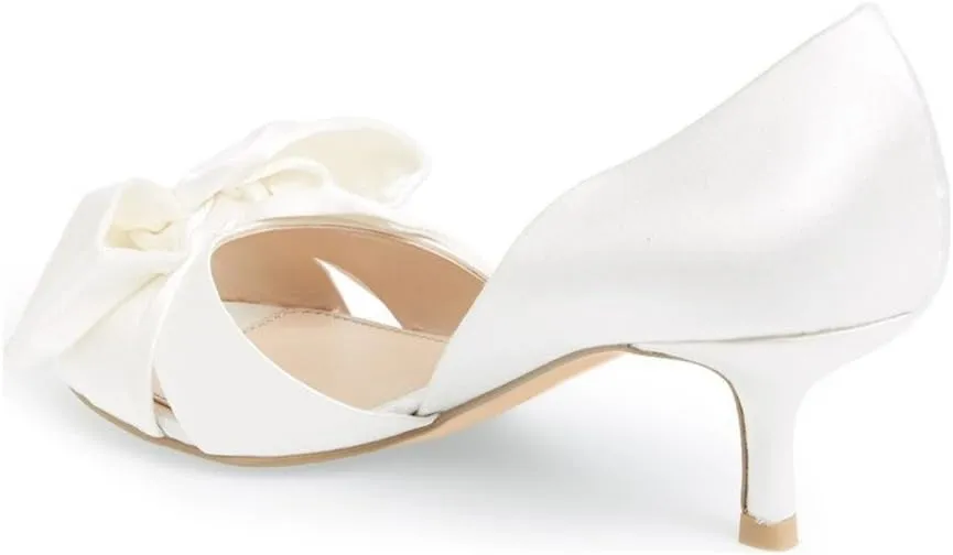 XYD Women Low Heel D'Orsay Pumps Peep Toe Slip On Dress Evening Sandals Shoes with Bowknot