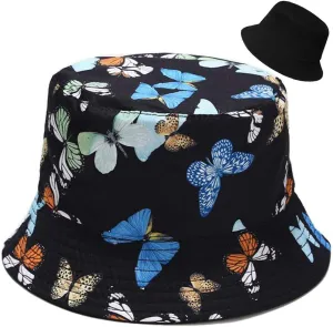 XYIYI Cute Bucket Hat Beach Fisherman Hats for Women, Reversible Double-Side-Wear