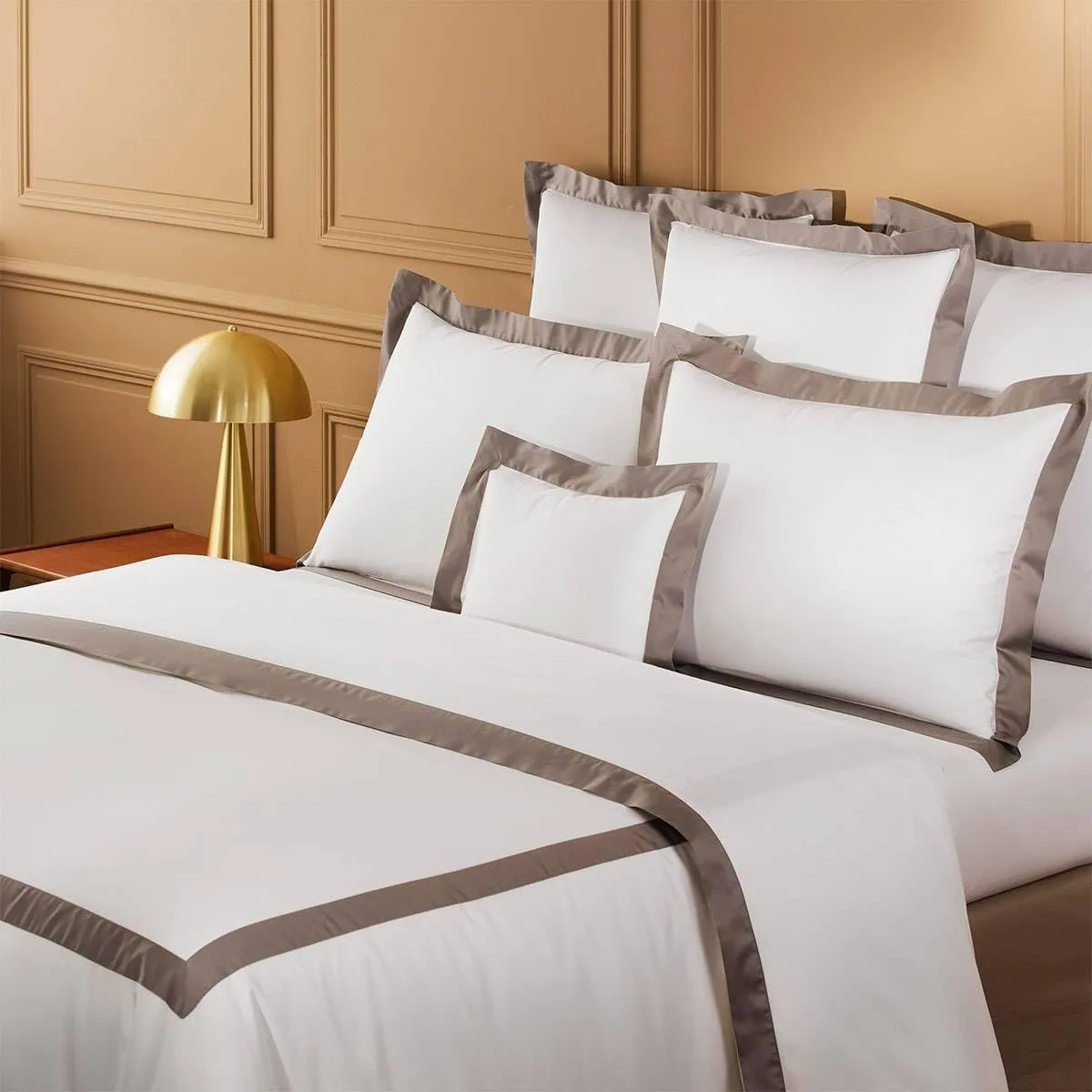 Yves Delorme Linea Platine (Platinum Grey) King 114 x 116 in Flat Sheet - Extra Soft and Warm Luxury Sheets, 100% Natural Organic French Bed Linens - Breathable and Durable