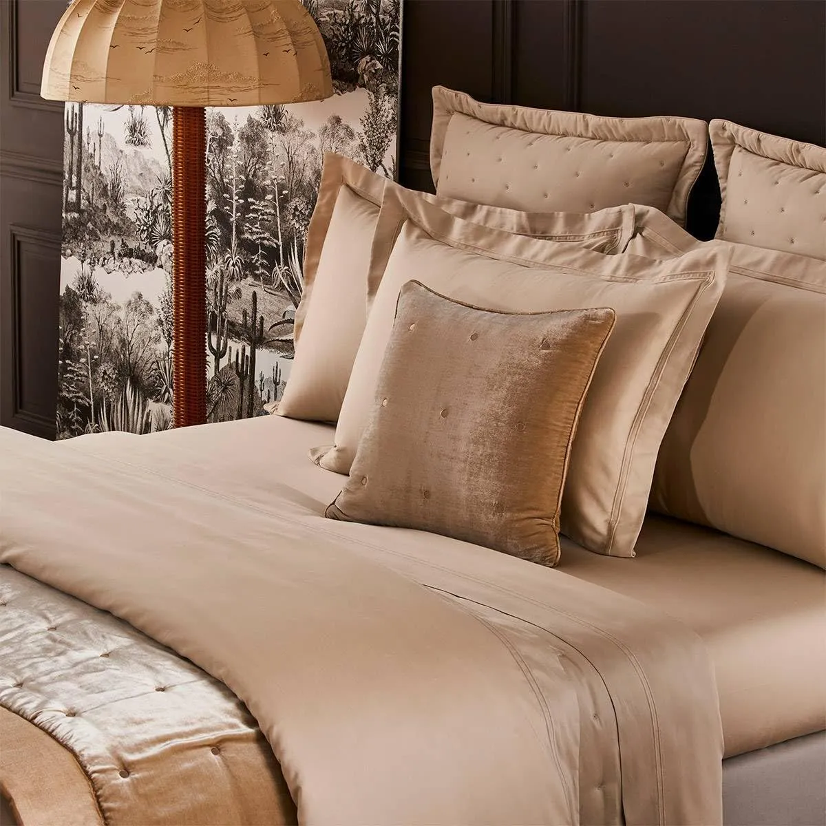 Yves Delorme Triomphe Dune Boudoir 12 x 17 in Sham - Extra Soft and Warm Luxury Sheets, 100% Natural Organic French Bed Linens - Breathable and Durable