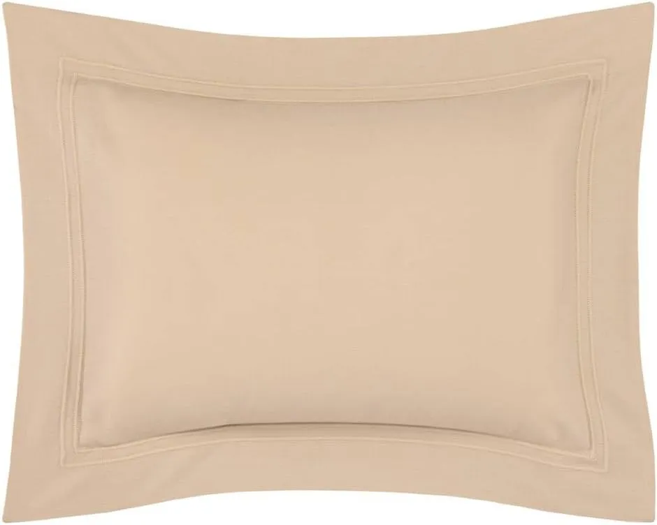 Yves Delorme Triomphe Dune Boudoir 12 x 17 in Sham - Extra Soft and Warm Luxury Sheets, 100% Natural Organic French Bed Linens - Breathable and Durable