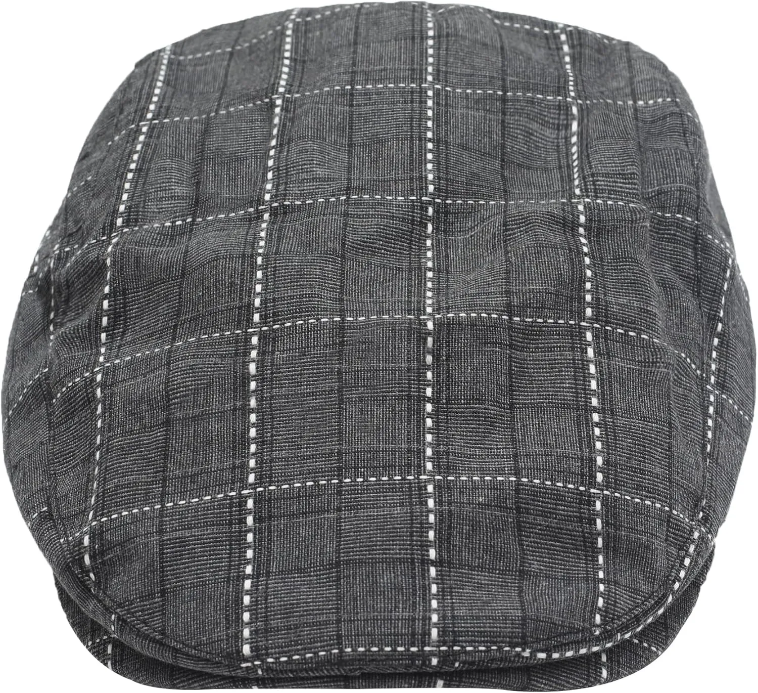 ZLYC Men Cotton Flat Cap Summer Scally Ivy Gatsby Newsboy Beret Driver Cabbie Hunting Hat