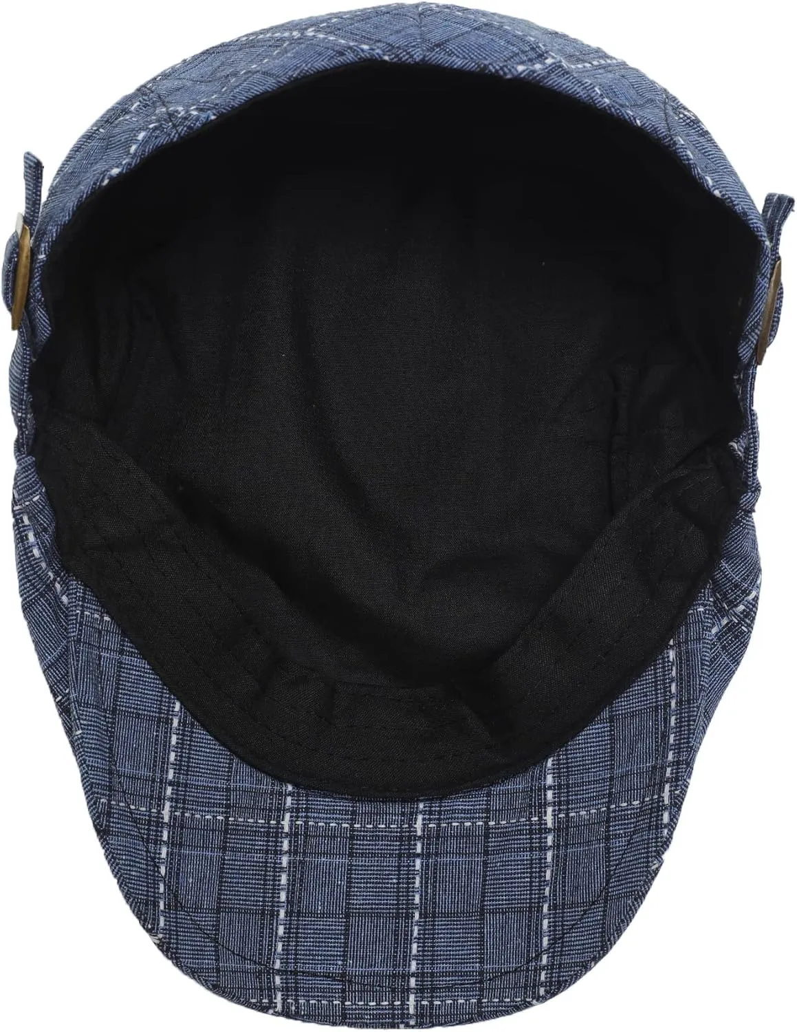 ZLYC Men Cotton Flat Cap Summer Scally Ivy Gatsby Newsboy Beret Driver Cabbie Hunting Hat