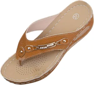 ZSpzx Women Wedge Sandals 2025,Fashion Arch Support Clip Toe Walking Footwear Summer Comfortable Beach Vacation Slippers Breathable Indoor/Outdoor Slip-On Slides Soft Cushion Orthopedic Casual Shoe